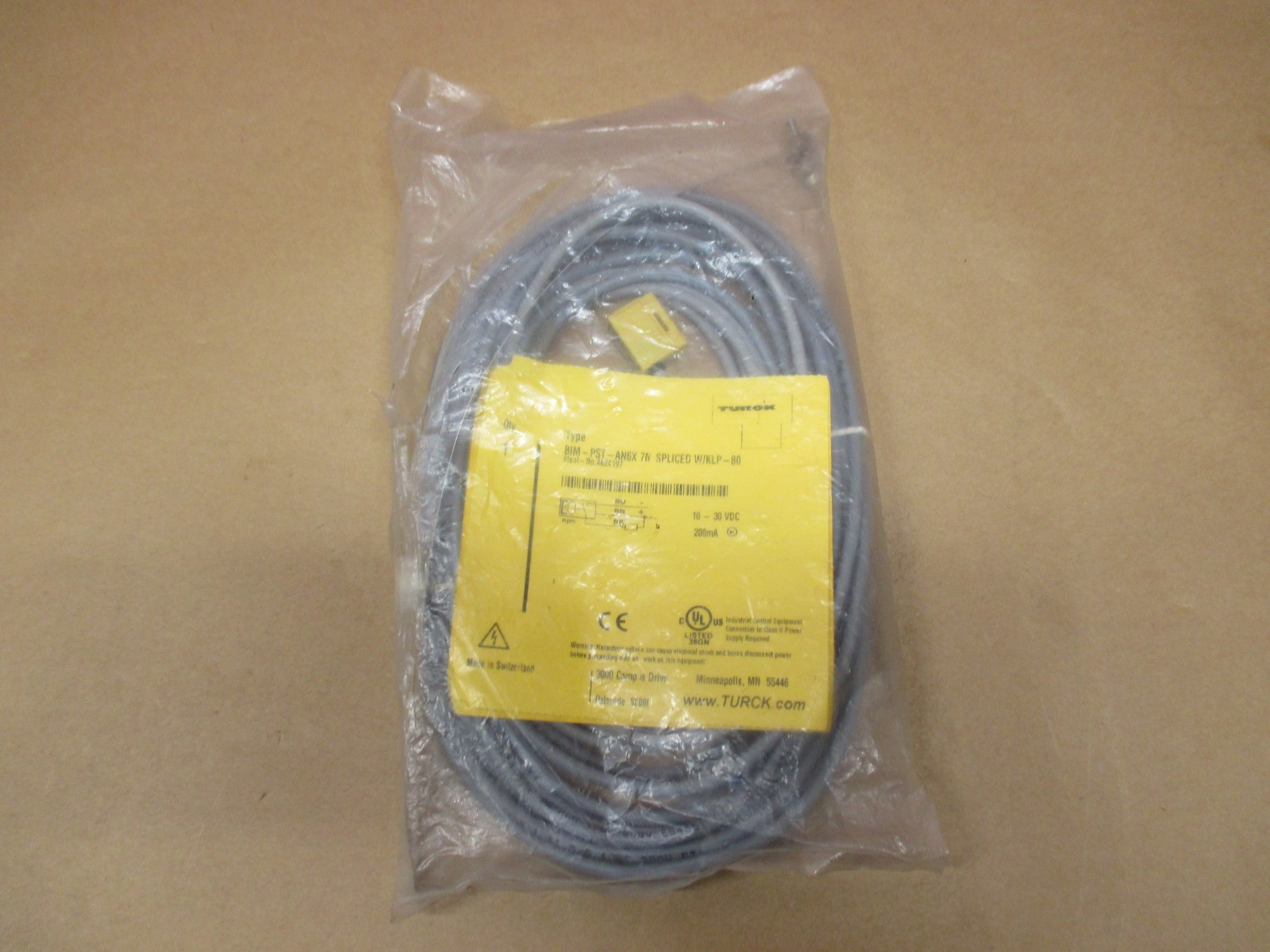 BIM-PST-AN6X 7M SPLICED W/KLP-80 TURCK S4624197 CORDSET NEW