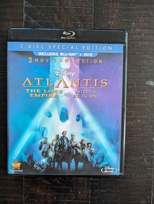Atlantis the Lost Empire & Milo's Return BLU-RAY + DVD 2-Movie Collection 3-Disc