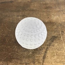 Frosted Glass Golf Ball Paperweight Heavy 2.5