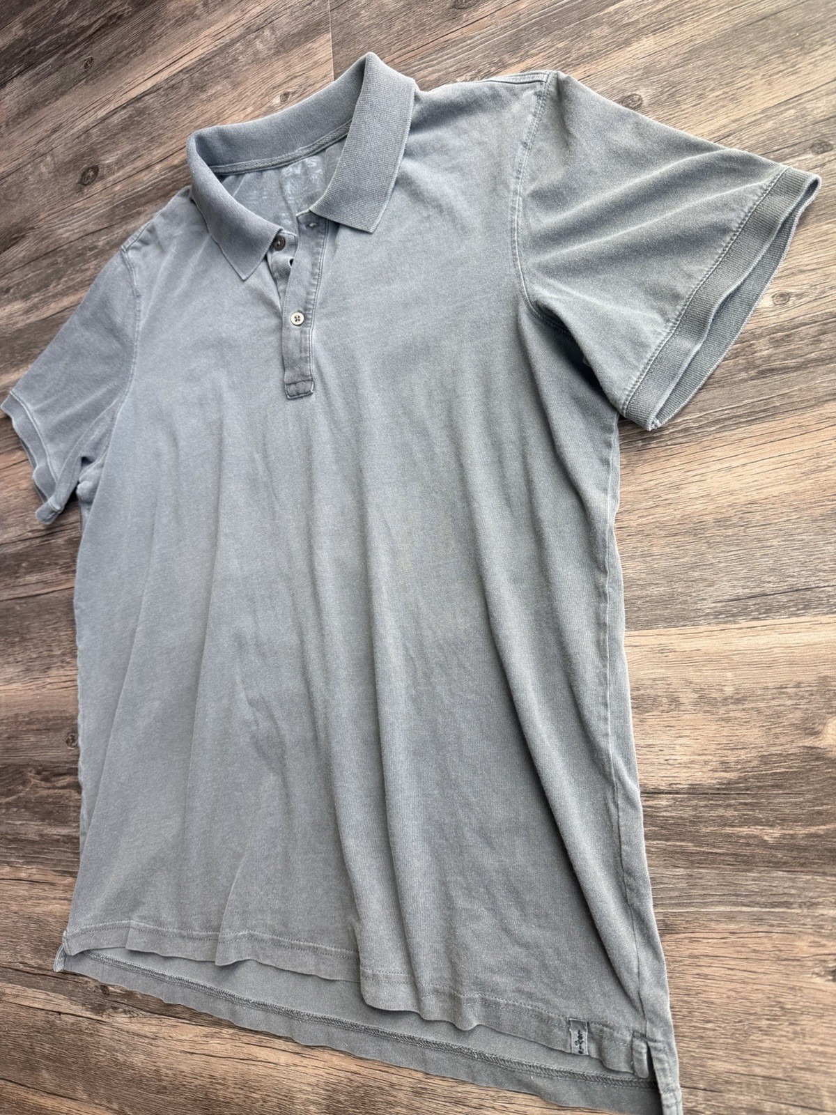 LEVI'S Originals 100% Soft Cotton Polo Shirt Mens XL Light Wash Gray thumbnail 3