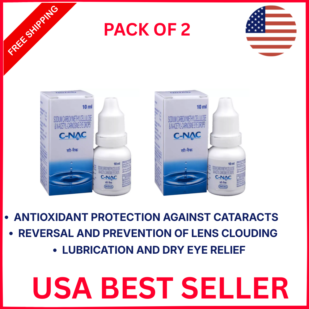 acetyl l carnitine eye drops C-Nac Eye Drops N-Acetyl-Carnosine – Pack of 2 (10ml Each) BEST PRODUCT