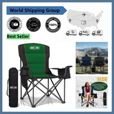 Oversized Heavy-Duty Camping Chair for Adults - 500 LBS Support  Cooler Bag
