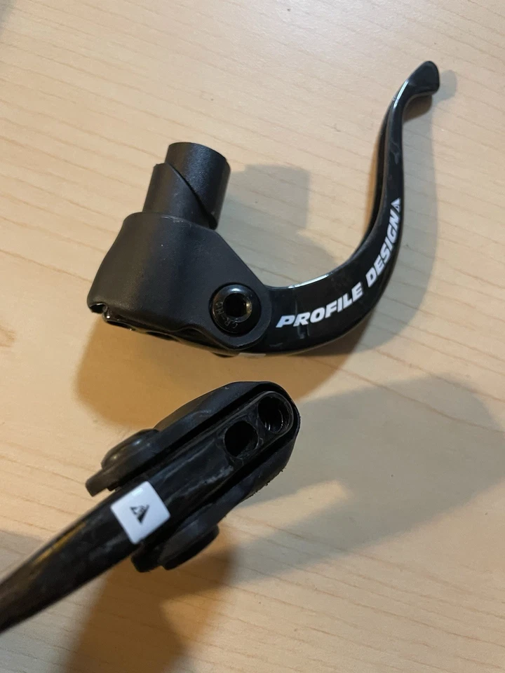 palancas de freno barra aerodinámica fibra carbono diseño perfil 3/uno palancas tri TT Foto 3 de 3