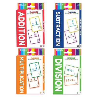 BAZIC Products Addition 4-Pack, Addition+subtraction+multiplication+division
