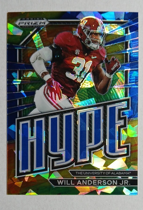 Will Anderson Panini Prizm Draft Picks Hype #HP10 Blue Ice