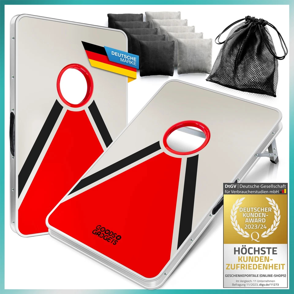 ALL KIDS UNITED XXL Cornhole-Spiel für Groß & Klein Outdoor & Indoor Wurfspiel mit Sandsäckchen