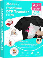 Premium DTF Transfer Film for T-Shirts  Textiles - A3  13x19 Inch 