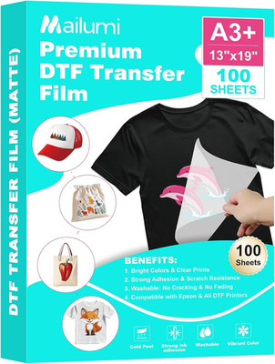 Premium DTF Transfer Film for T-Shirts & Textiles - A3+ (13x19 Inch)