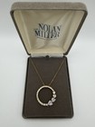 Nolan Miller Glamour Collection Gold Tone Circle Pendant Necklace w/ Heart CZ — photo 5