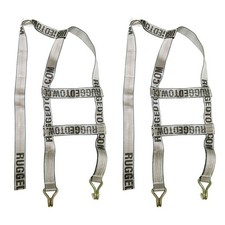 2x Silver Demco Style Adjustable Basket Straps W J Hooks Tow Dolly Usa
