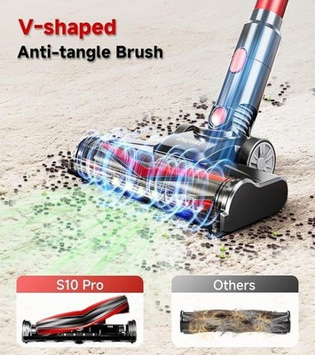 Cordless Vacuum Cleaner, 500W/40Kpa Stick Vacuum with 45Mins Runtime, Self-Stand