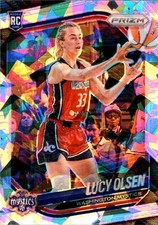 Lucy Olsen 2025 WNBA Prizm Cracked Ice Rookie Card #104 - Mystics