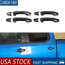 Carbon Fiber Door Handles Cover trim shell For Chevy Colorado 23+/Silverado 19+