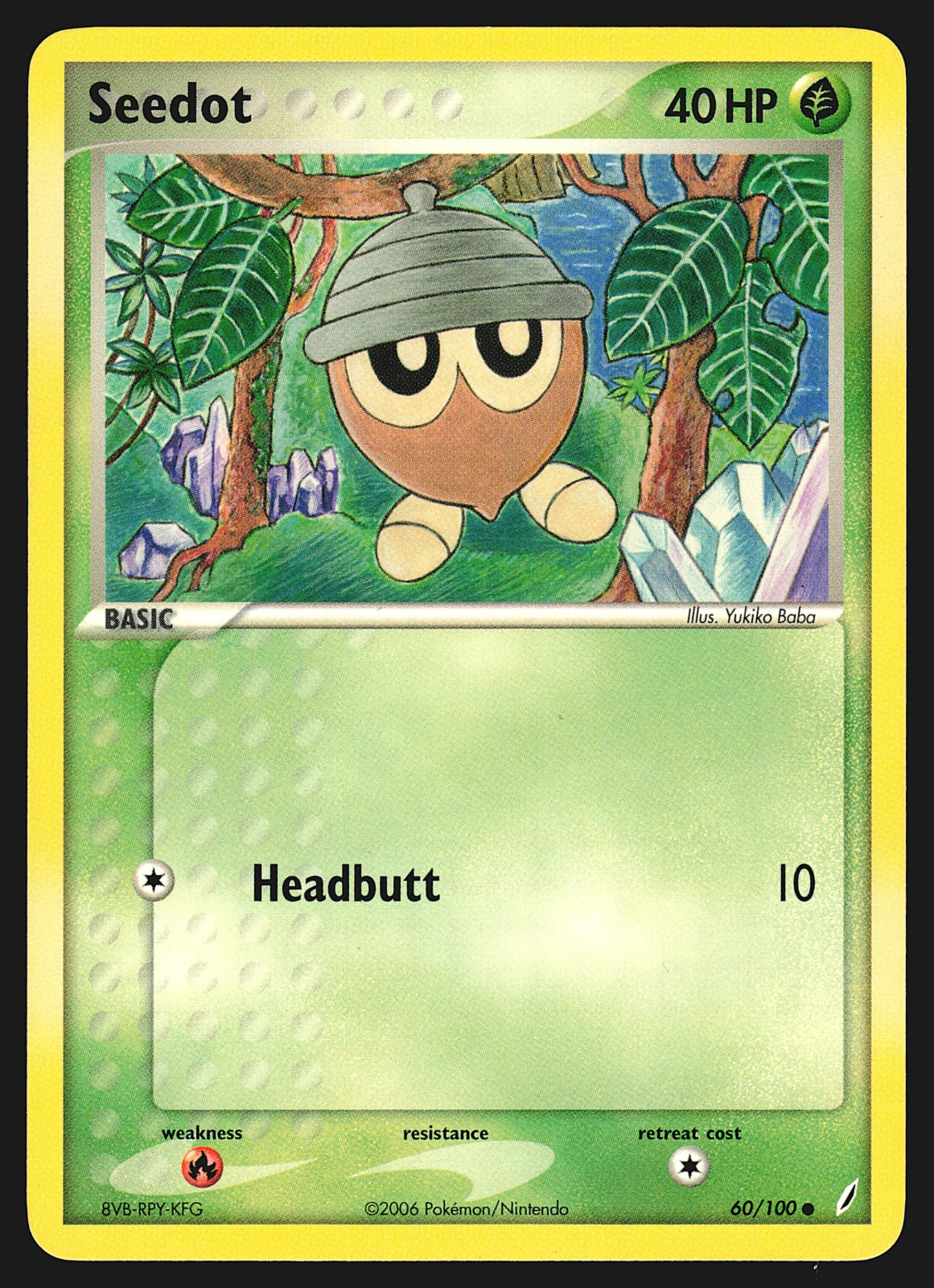 Seedot 60/100 EX Crystal Guardians Pokemon Card NM