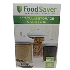 FoodSaver 3 Vacuum Storage Canisters 3/4 Quart, 1 1/2 Quart, 21/2 Quart