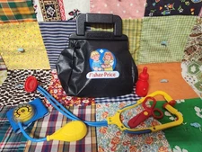 Fisher Price Doctor Kit Bag Vintage Toy Tools 1980s 