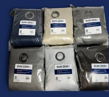 Sun Zero Hartford Room Darkening Grommet Curtains 2-pack . PICK COLOR & SIZE .