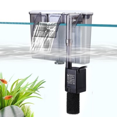 AQQA Quiet 20-30 Gallon Fish Tank Filters - Auto Start Hang on Back Aquarium ...