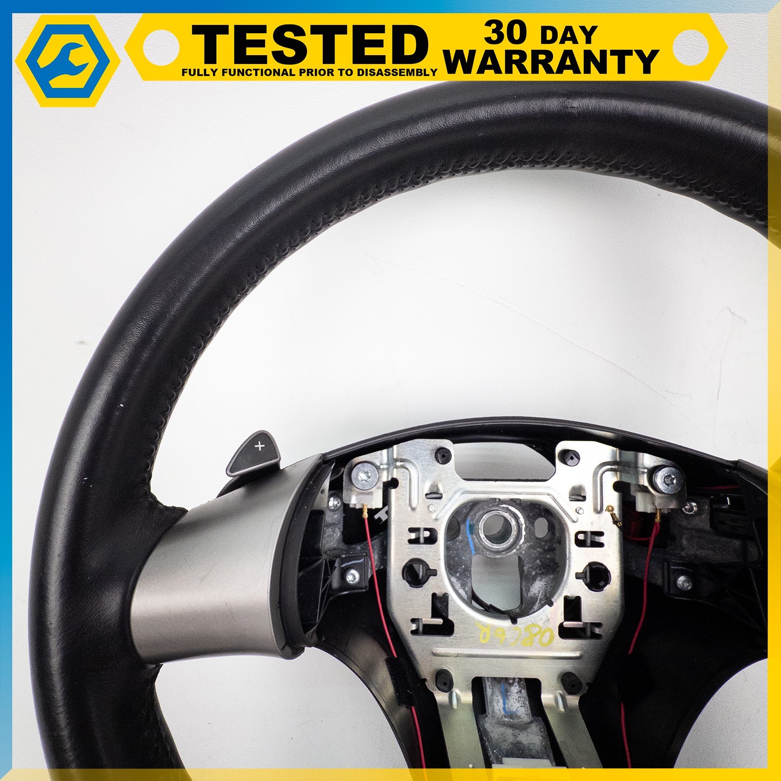 05-13 CHEVROLET CORVETTE C6 DRIVER STEERING WHEEL ASSEMBLY PADDLE SHIFT BLACK OE