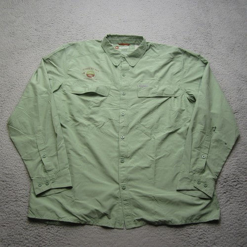 Simms Guide Hemd Herren 2XL Knopfleiste leicht Angeln Outdoor belüftet