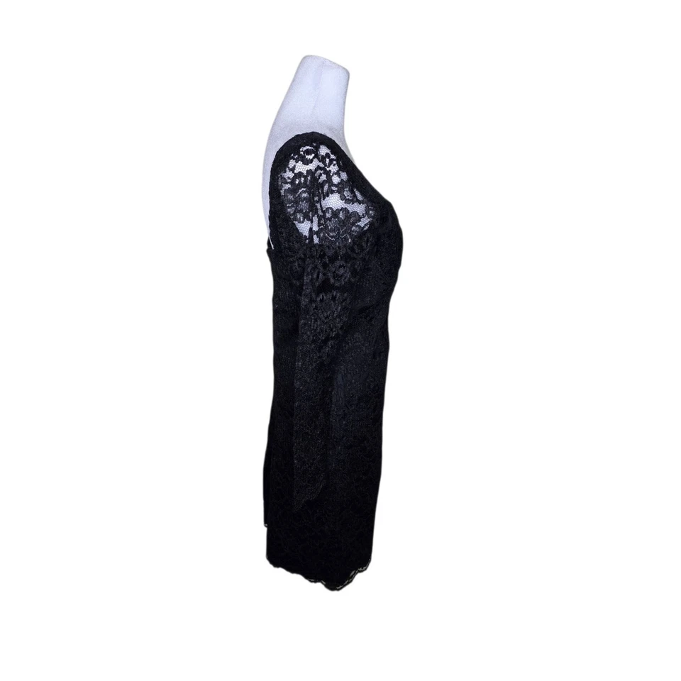 Vestido de cóctel vintage años 90 Moda Intl Body Con encaje para mujer S negro Foto 2 de 4