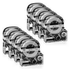 12MM Black on Clear Compatible with Epson LW300 K-Sun KSun 212BC PX Tape X8PCS