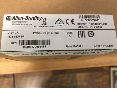 Factory Sealed AB Stratix 1783-LMS5 Ser A 5-Port Ethernet Switch