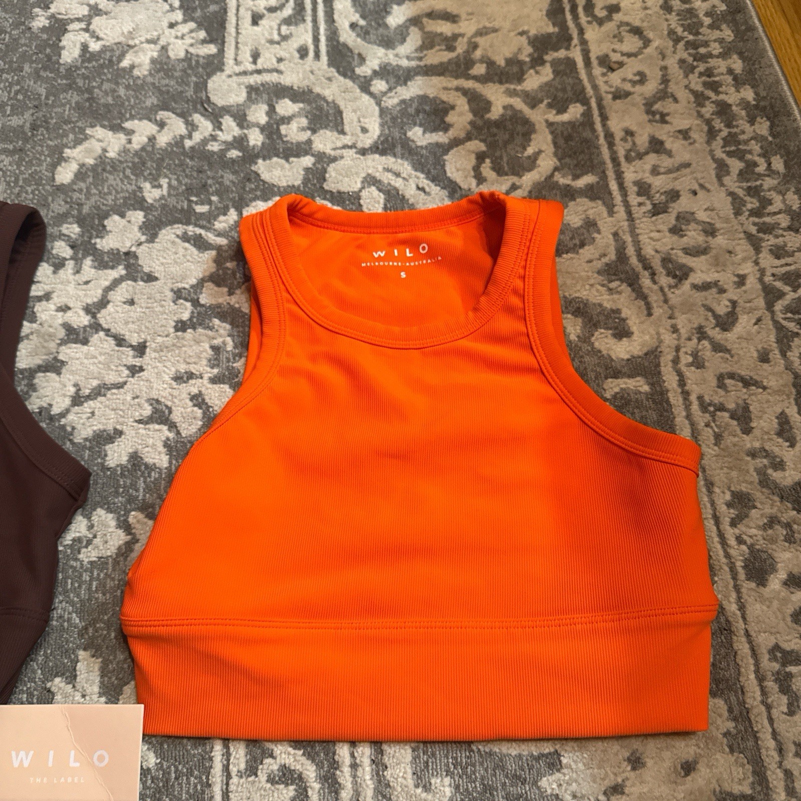 Anthropology Wilo The Label Racer Bra Brown NWT Bundle MSRP $48 Orange Small