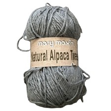 Mary Maxim Y083-309 Natural Alpaca Tweed Yarn-Grey 54370 Turkey Blended Skein