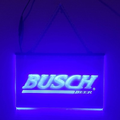 Busch LED Sign Beer Bar Pub Man Cave Garage Wall Light