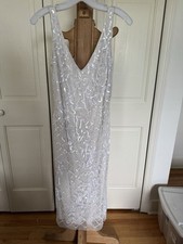 NWT David's Bridal Tea-Length Sleeveless Wedding Dress - Size 12