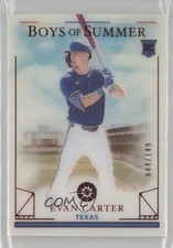 2024 Panini Boys of Summer Red /149 Evan Carter #16 Rookie RC