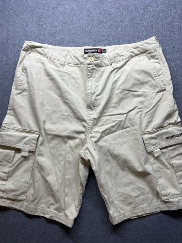 Quiksilver, EXCELLENT VINTAGE Y2K Skater Quiksilver Cargo Shorts Men's 42 Khaki Beige