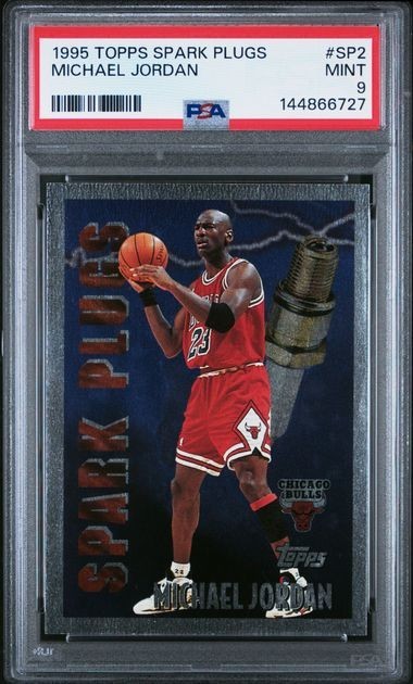 1995 Topps Michael Jordan Spark Plugs SP2 PSA 9