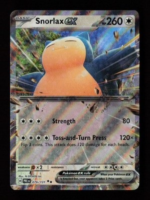 Snorlax ex 076/131 Holo SV: Prismatic Evolutions Pokémon Card