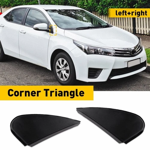 For 2014-2016 Toyota Corolla Pair Rear View Mirror Trim Triangles Corner Molding