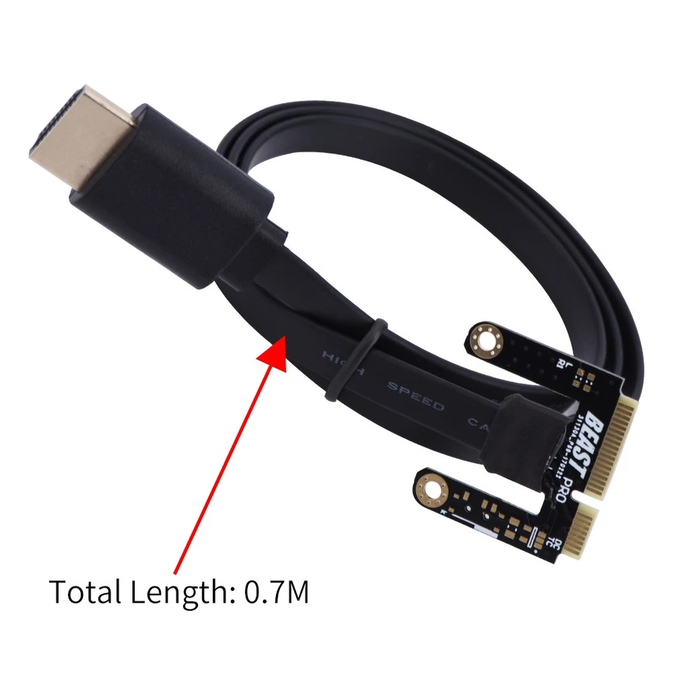 Hot EXP GDC Beast To Mini PCI-E Cable Length 70cm/27.56inch Mini PCI-E Cable For - Image 3 of 4