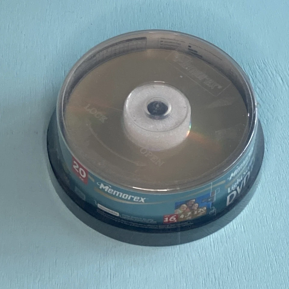 Memorex LightScribe DVD+R 20Pk 4.7 GB 16x 120 Min Recordable NEW SEALED - Image 2 of 4