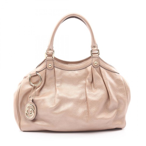 Gucci Sookie Leather Handbag Beige 211944 Used