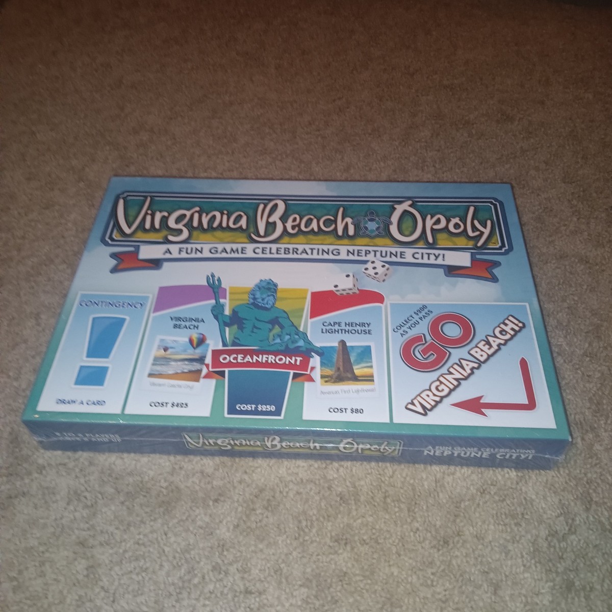 Virginia Beach Opoly Board Game A Fun Game Celebrating Neptune