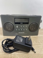 Sangean PR-D15 AM FM RDS Portable Stereo Radio Gray Original AC Adapter Read