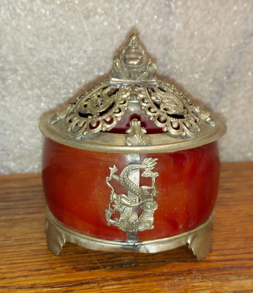 银色玉石古董中国香炉| eBay