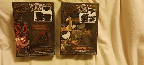 FUNKO POP! PIN Marvel - Corrupted Venom Enamel Pin #18, Venomized LokI #16 NEW