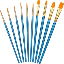 6 Sets of 10 Amazon Basics Detail Paint Brush Sets (60 Brushes Total)