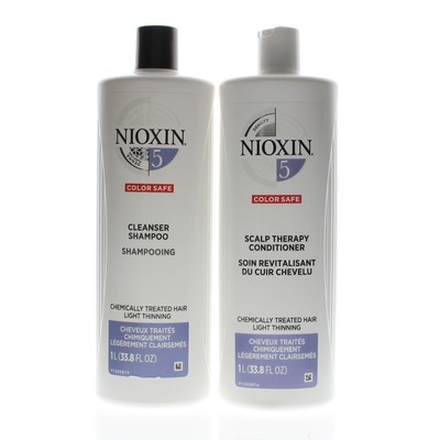 Nioxin System 5 Cleanser + Scalp Therapy 33.8oz/Liter Set