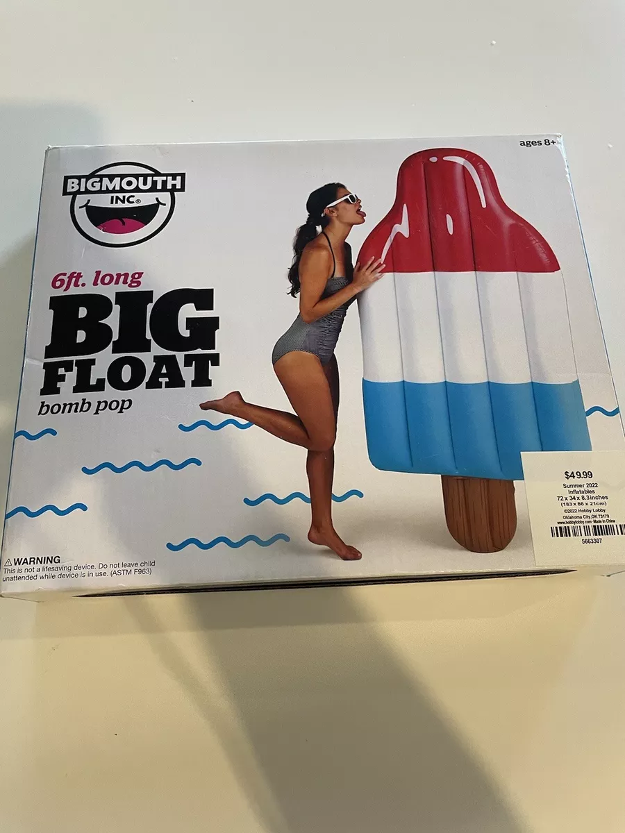 NWT Big Mouth Giant Ice Bomb Pop Pool Float 8+ Red White Blue