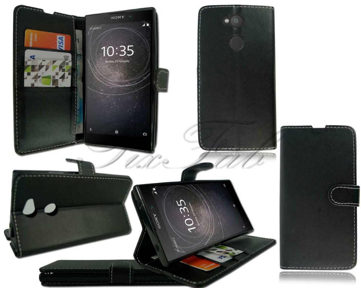 EbestStar Handyhülle Für Sony Xperia XA2 Ultra – Lederlook TPU Case, Schwarz, Stoßfest & Leicht