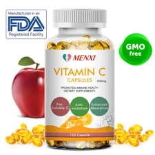 Vitamin C Capsules 1000mg For Immune System Support for Men and Women 60/120Caps