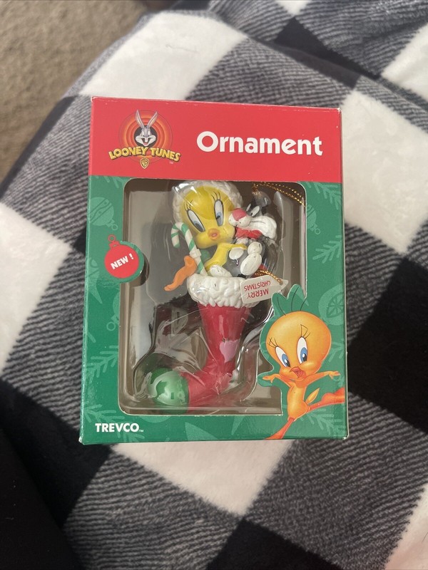 Vintage Tweety In A Stocking Christmas Ornament 1999