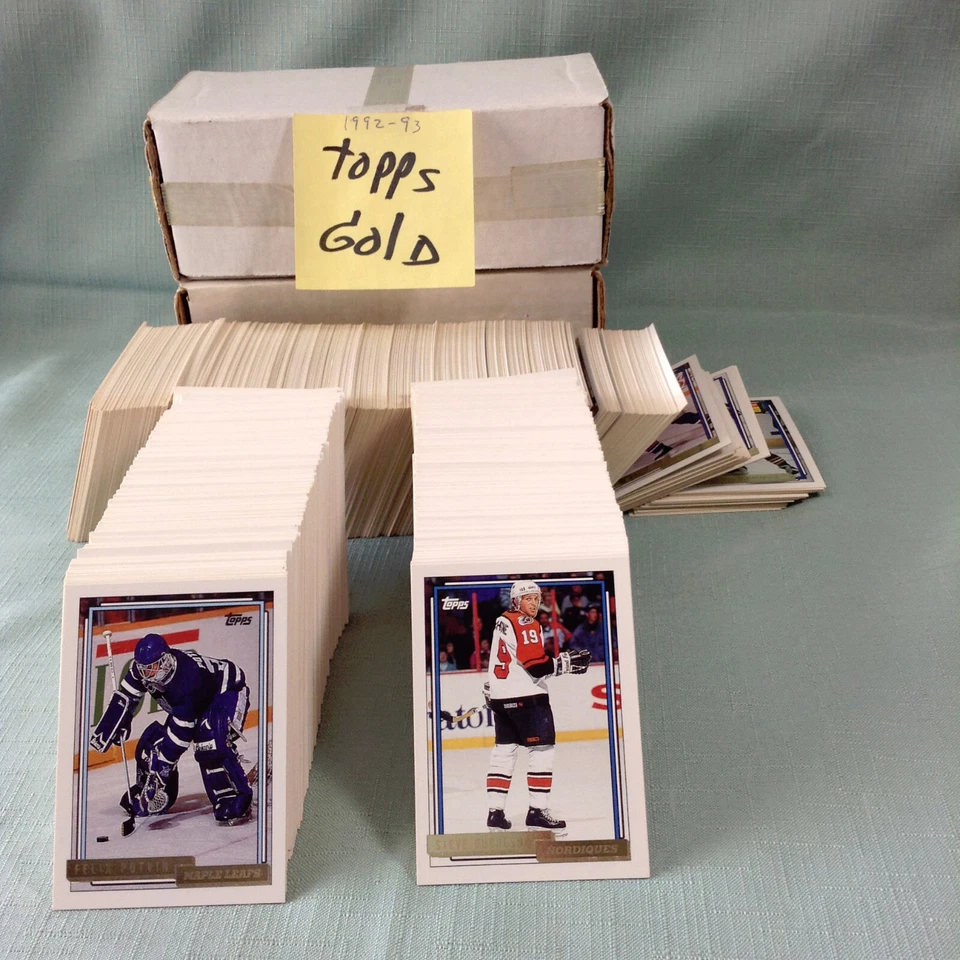 1992-93 Topps GOLD PARALLEL #1 to #269 Stars Commons Rookies U-PICK Hockey Cards - Image 2 of 3